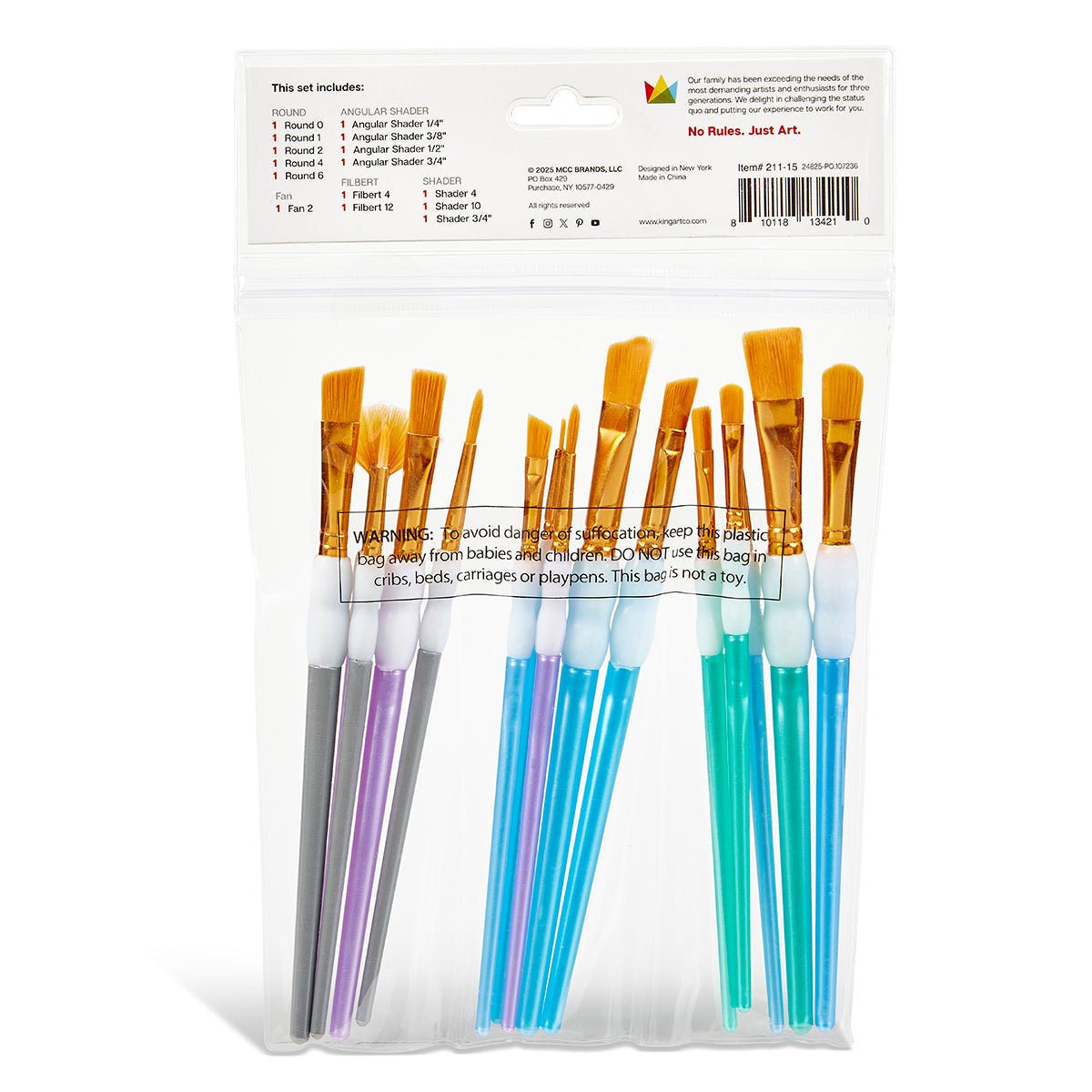 Studio Soft Grip Brush Set - 15 pc - Mood & MediumSTUDIO LEVEL BRUSH SETS